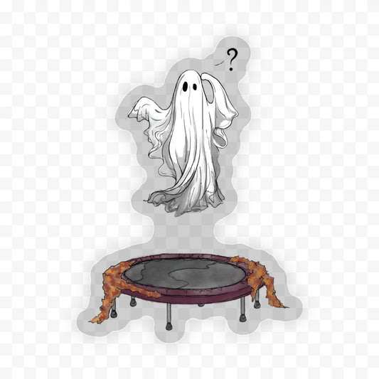 3” Art Sticker, Ghost Trampoline