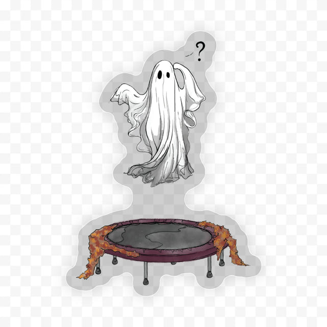 3” Art Sticker, Ghost Trampoline