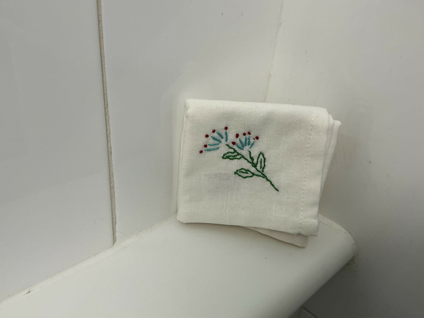 Blue flower, small kitchen towel