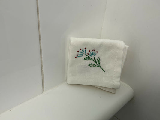 Blue flower, small kitchen towel