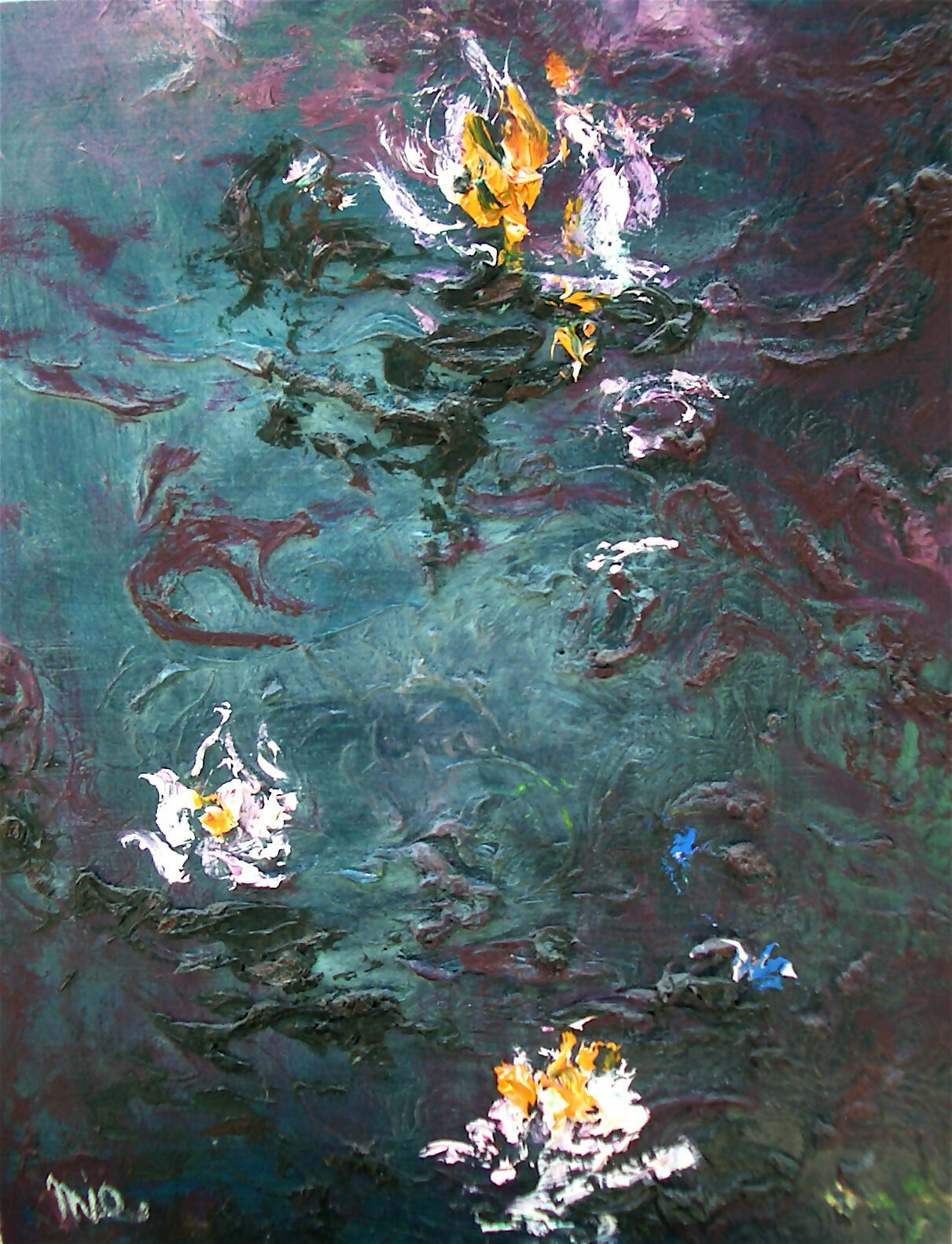 Waterliliies at night