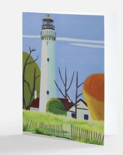 Kathy Halper Lighthouse Notecard for Evanston Made