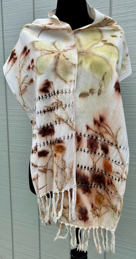 Botanical Contact Printed Scarf