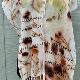 Botanical Contact Printed Scarf