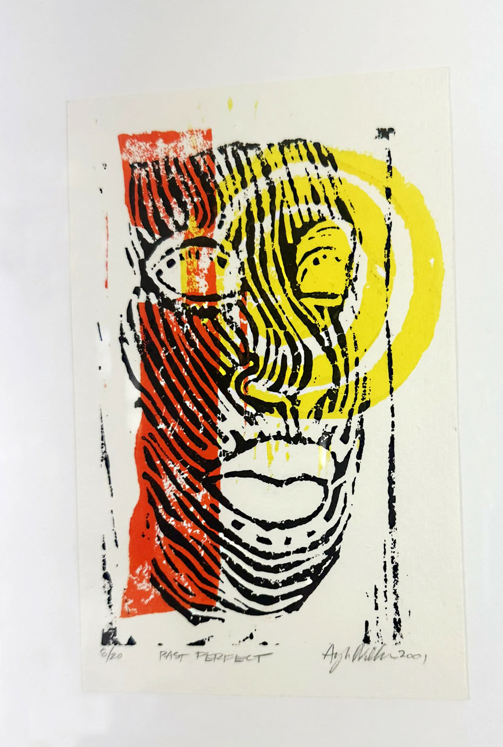 Linocut Print 'Past Perfect"