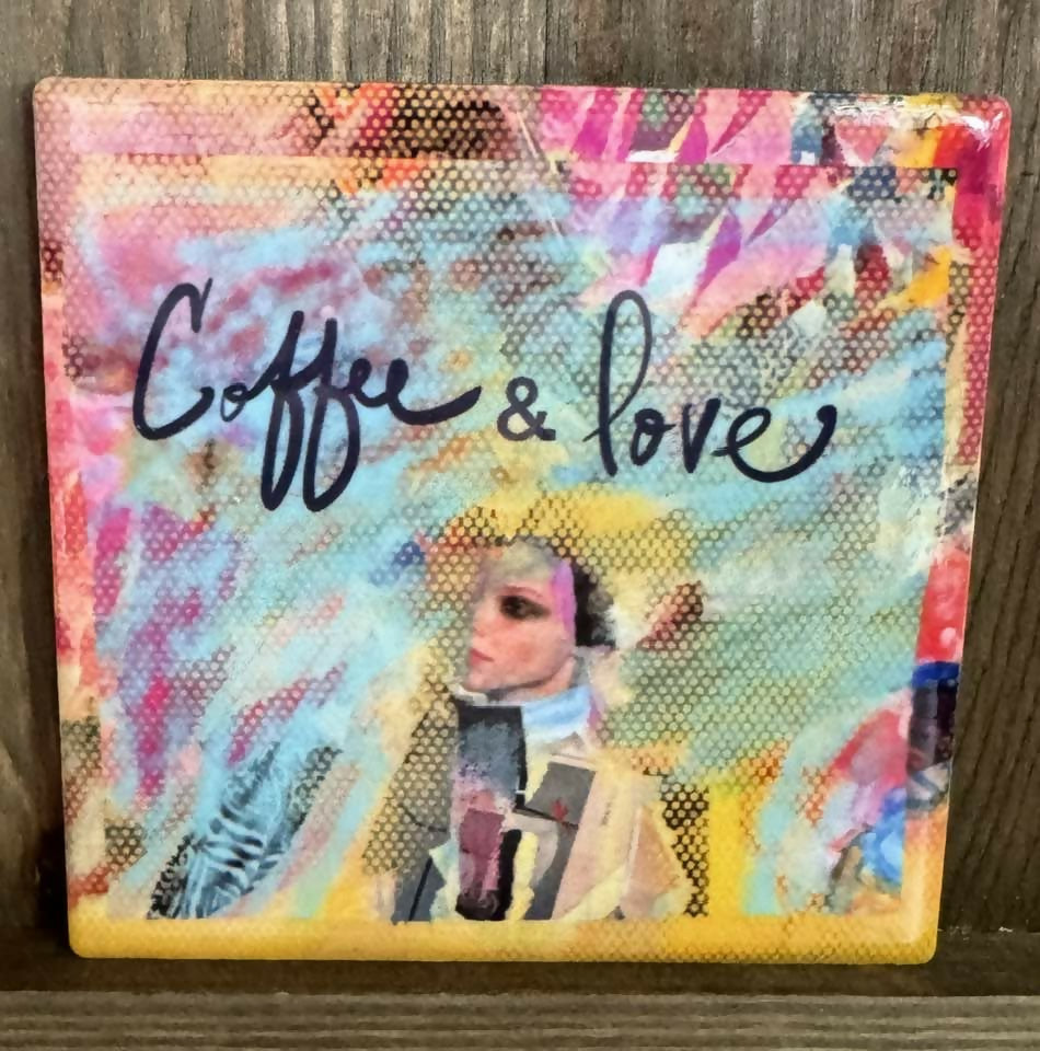 Coffee & Love Coaster/Art Tile