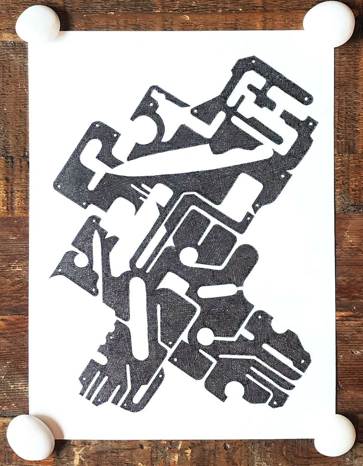 "Spoons, Bowls, Complaints, Compliments" - ink drawing