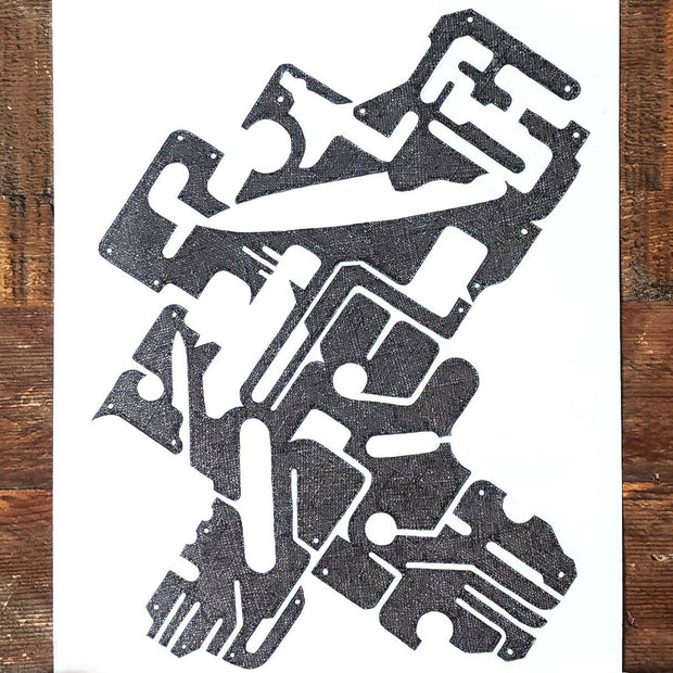 "Spoons, Bowls, Complaints, Compliments" - ink drawing