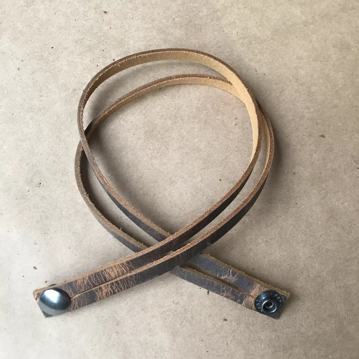 Hand-Branded Leather Bracelet