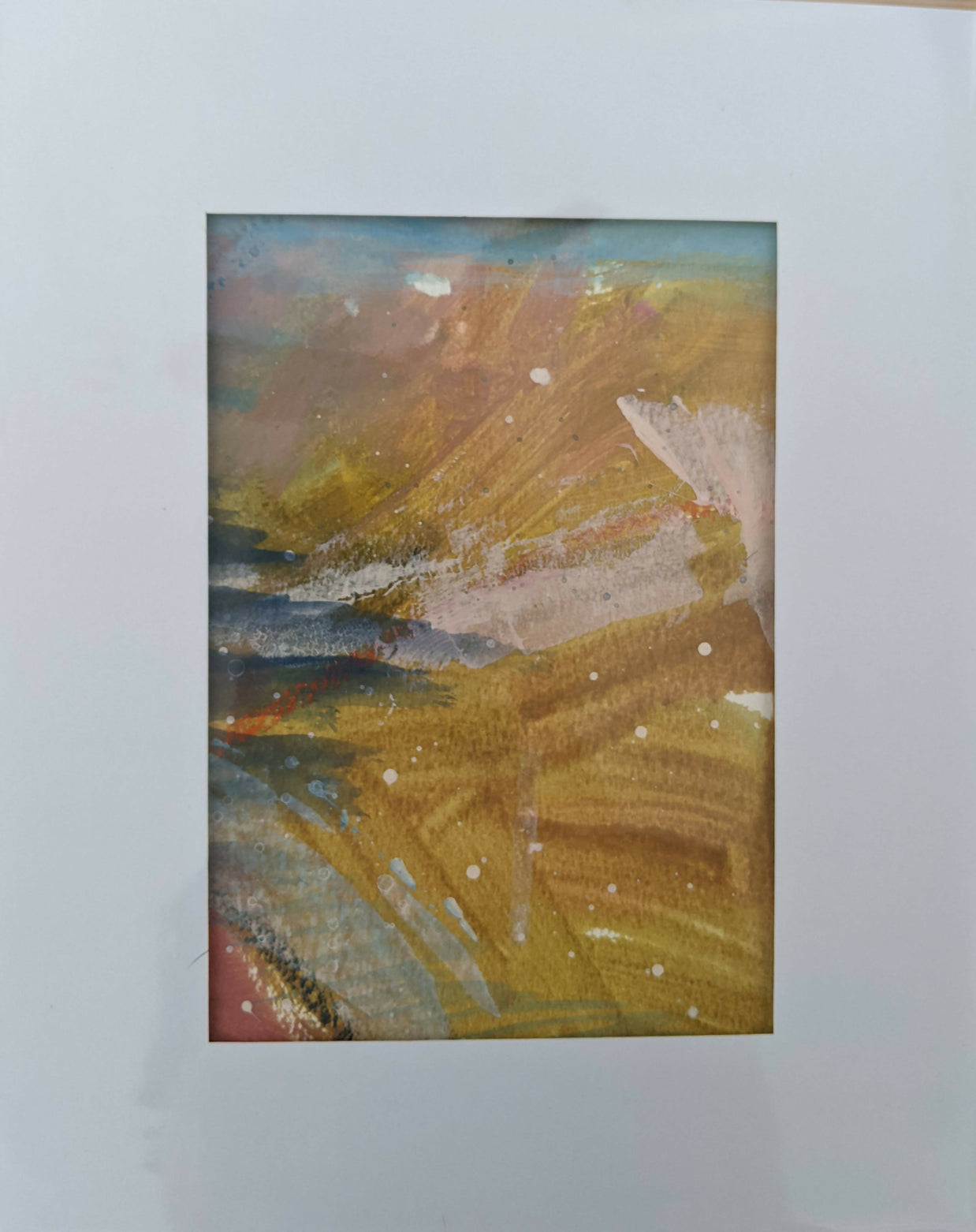 2. Original Abstract Mixed Media 5x7 Matted