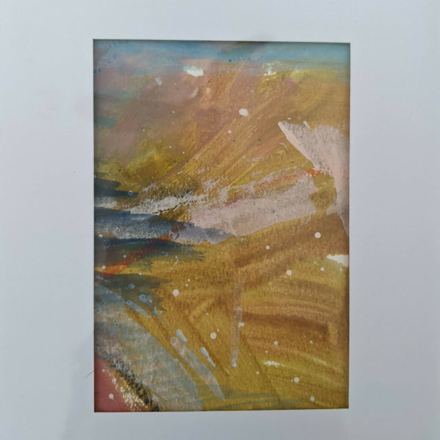 2. Original Abstract Mixed Media 5x7 Matted