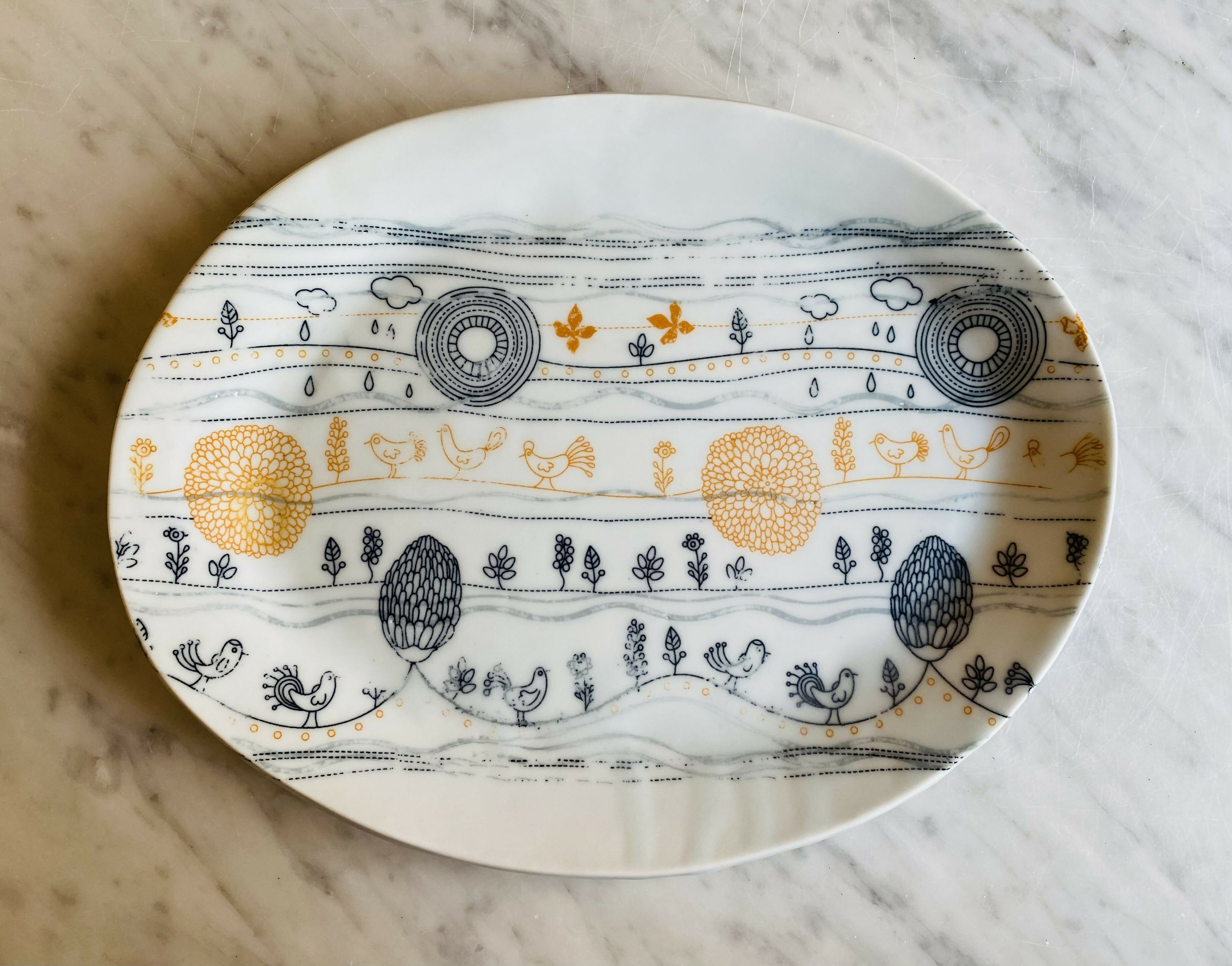 Oval large platter
