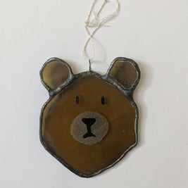 Recycled Stained Glass Bear