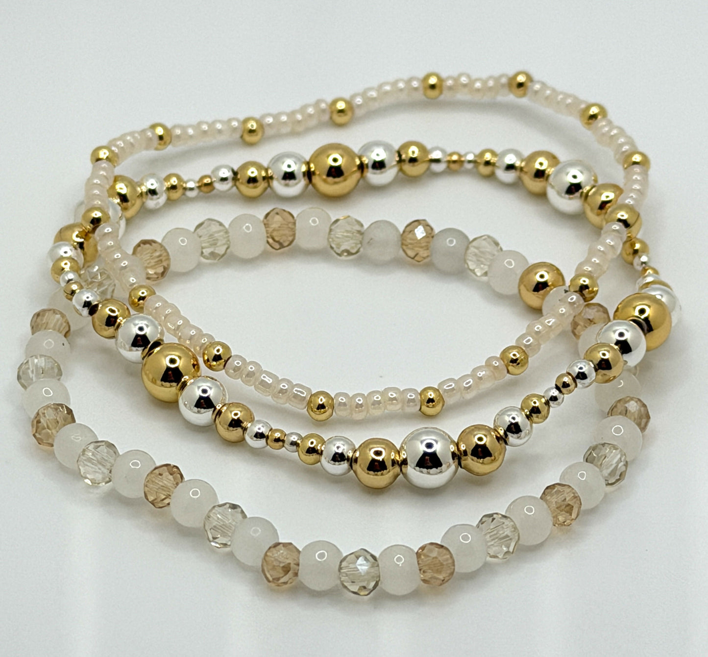 Marshmallow Magic Trio Bracelet Set