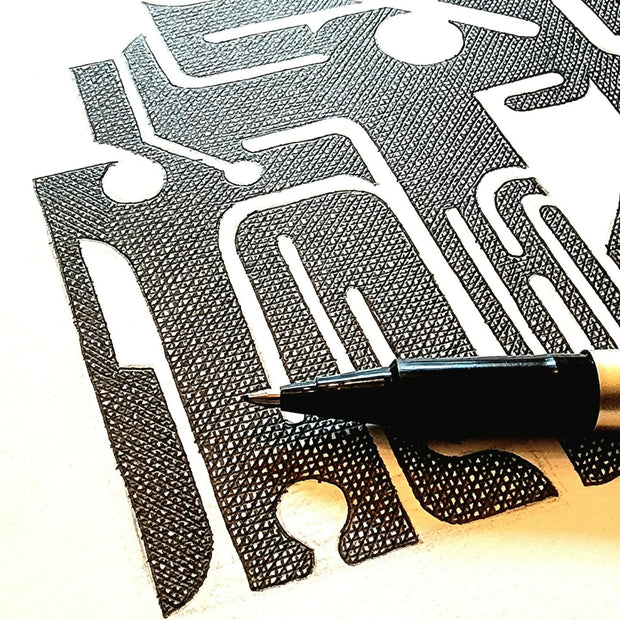 "Hypergeometry" - ink drawing