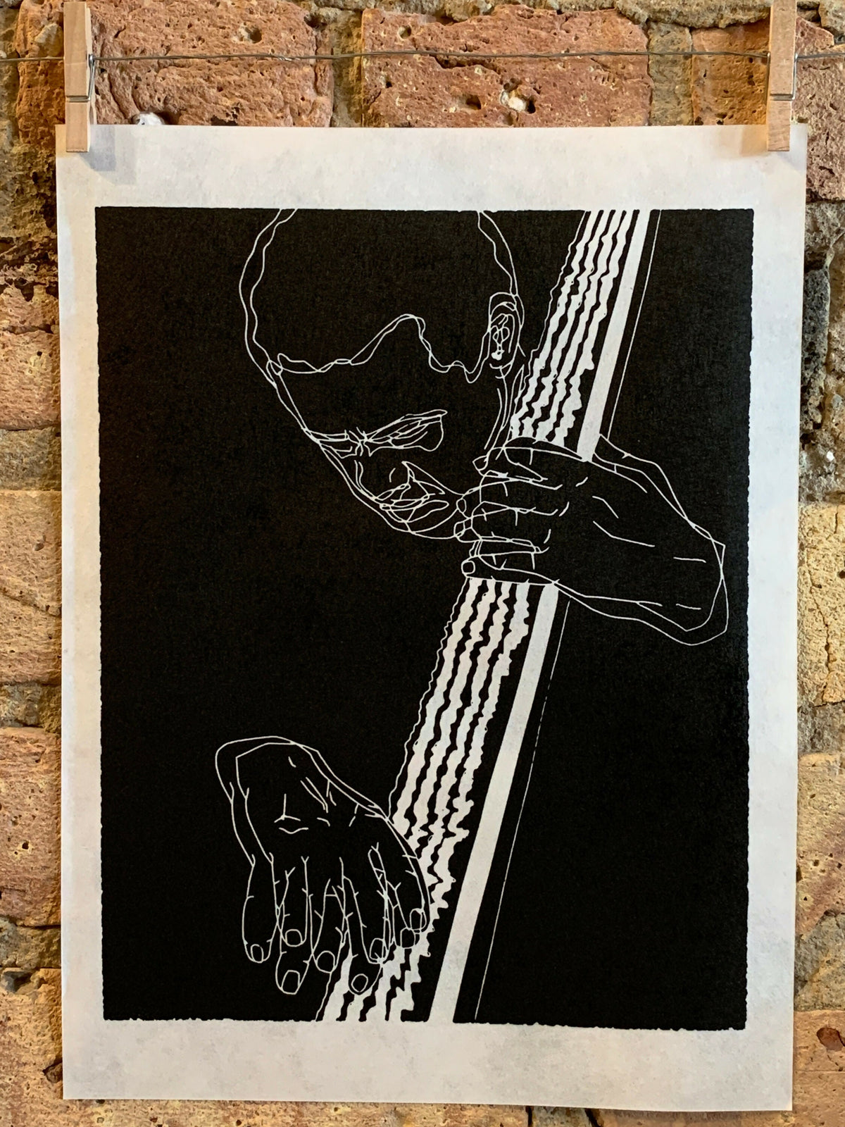 Charles Mingus, 1964 | Jazz | Double Bassist | Linocut Print | Wall Art