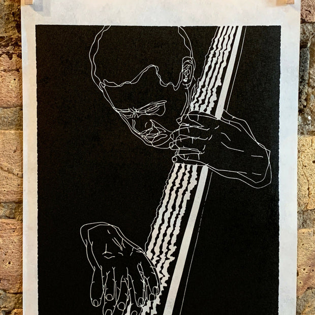 Charles Mingus, 1964 | Jazz | Double Bassist | Linocut Print | Wall Art