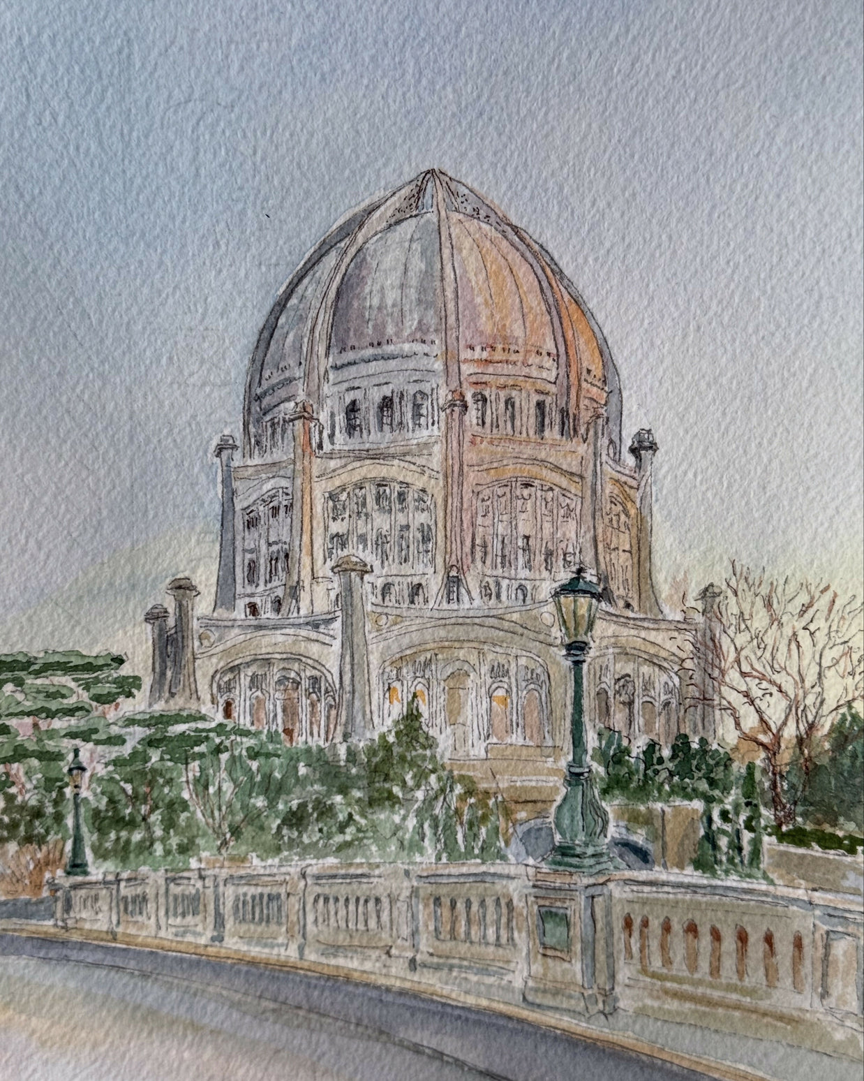 Bahai Temple in the Afternoon