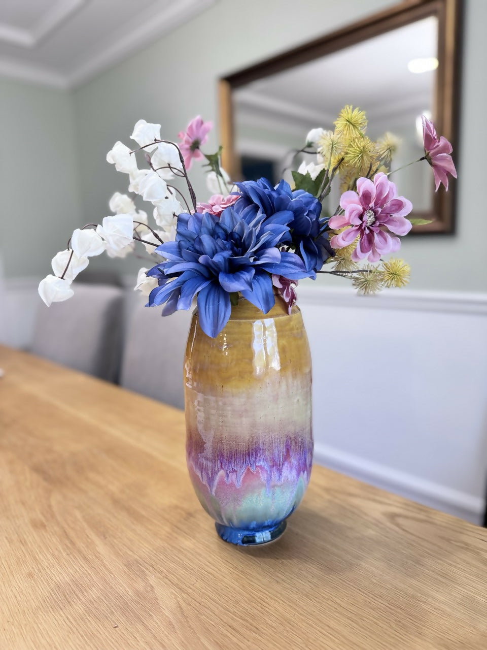 Golden Rainbow Tall Vase