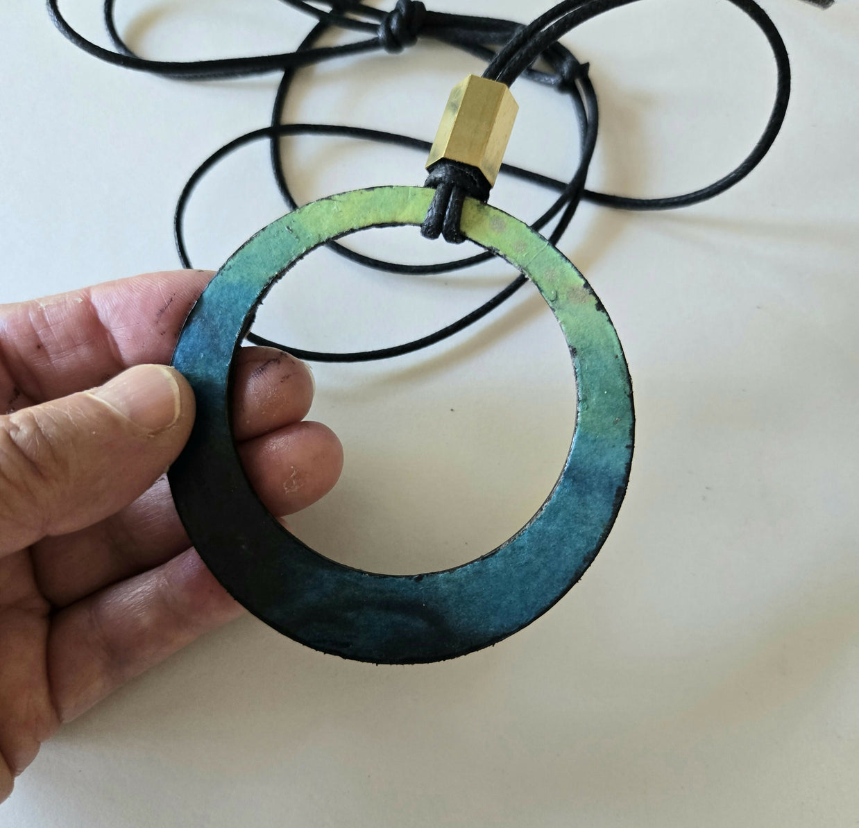 Large Boho hoop pendants