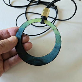 Large Boho hoop pendants