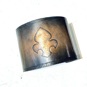 Fluer de Lis copper cuff
