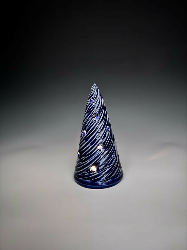 Blue Xmas Tree Luminary 4