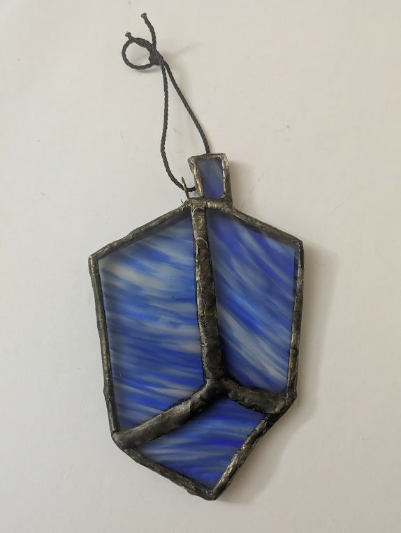 Recycled Stained Glass Dreidel