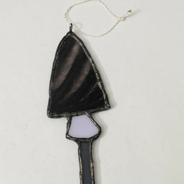 Recycled Stained Glass Tall Mushroom