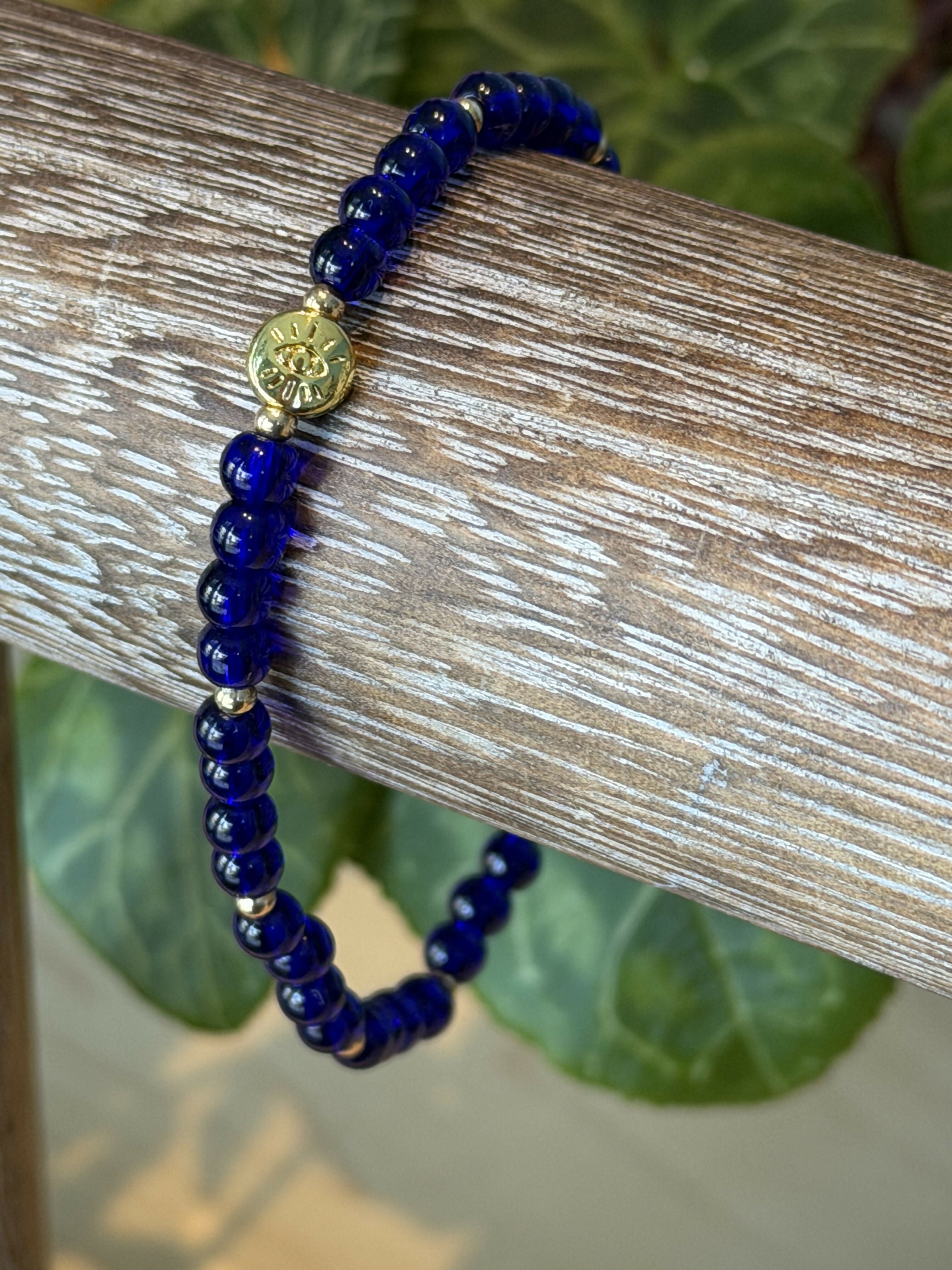 Single Bracelet Blue Glass
