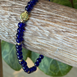 Single Bracelet Blue Glass