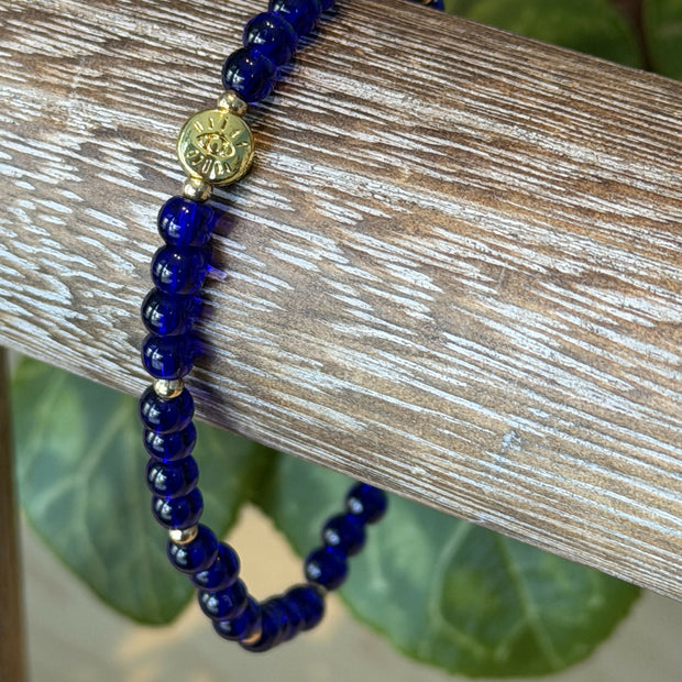 Single Bracelet Blue Glass