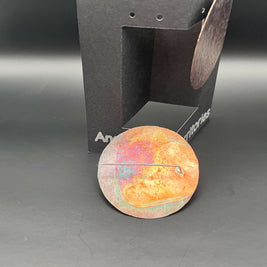 Hammered Copper Shield Earring