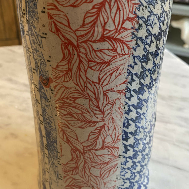 Round tall Colorful vase