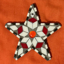 Mosaic Ornament: Black and White Star