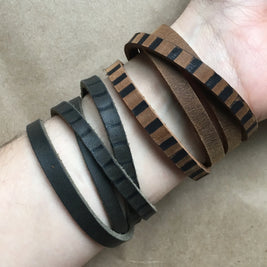Hand-Branded Leather Bracelet