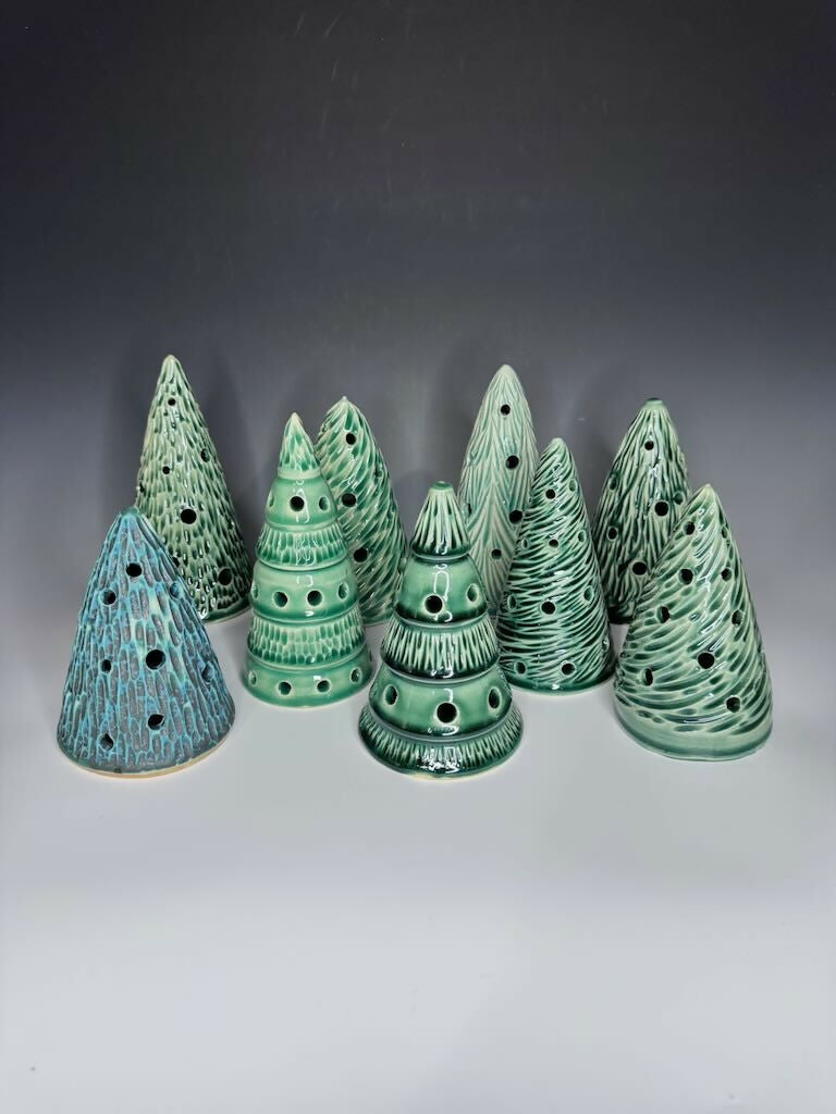 Green Xmas Tree Luminary 5