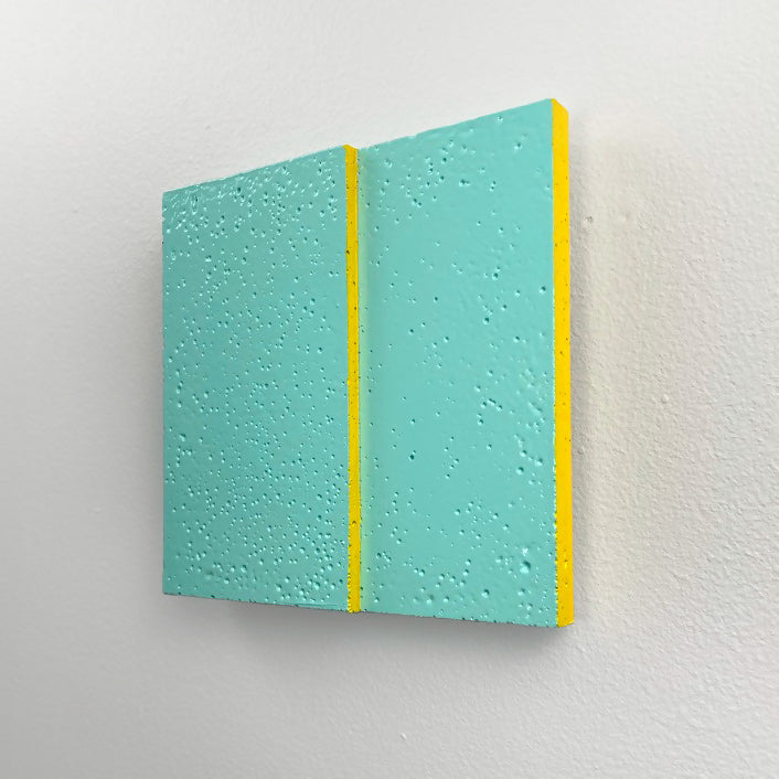 Wall Panel - Aqua with Yellow Edge