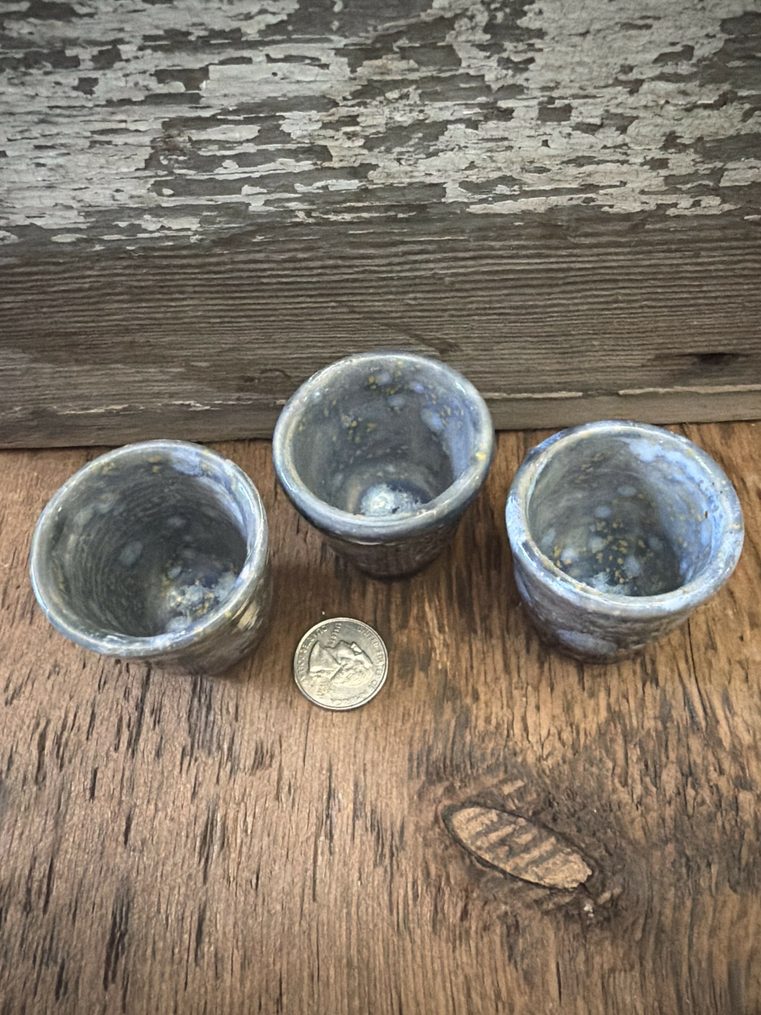 Obsidian set of 3 shot glasses