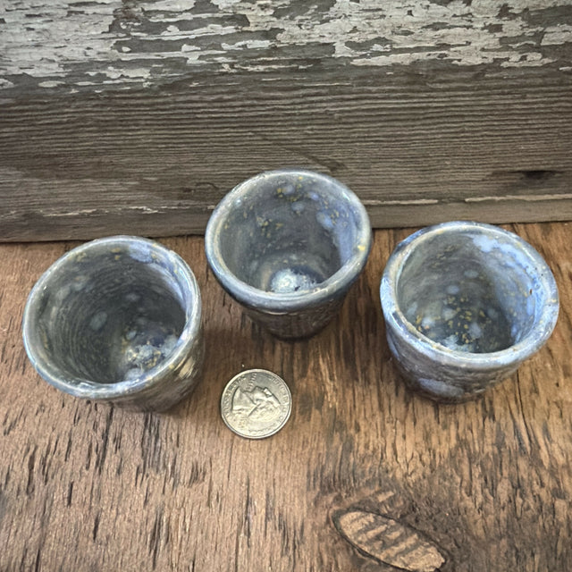 Obsidian set of 3 shot glasses
