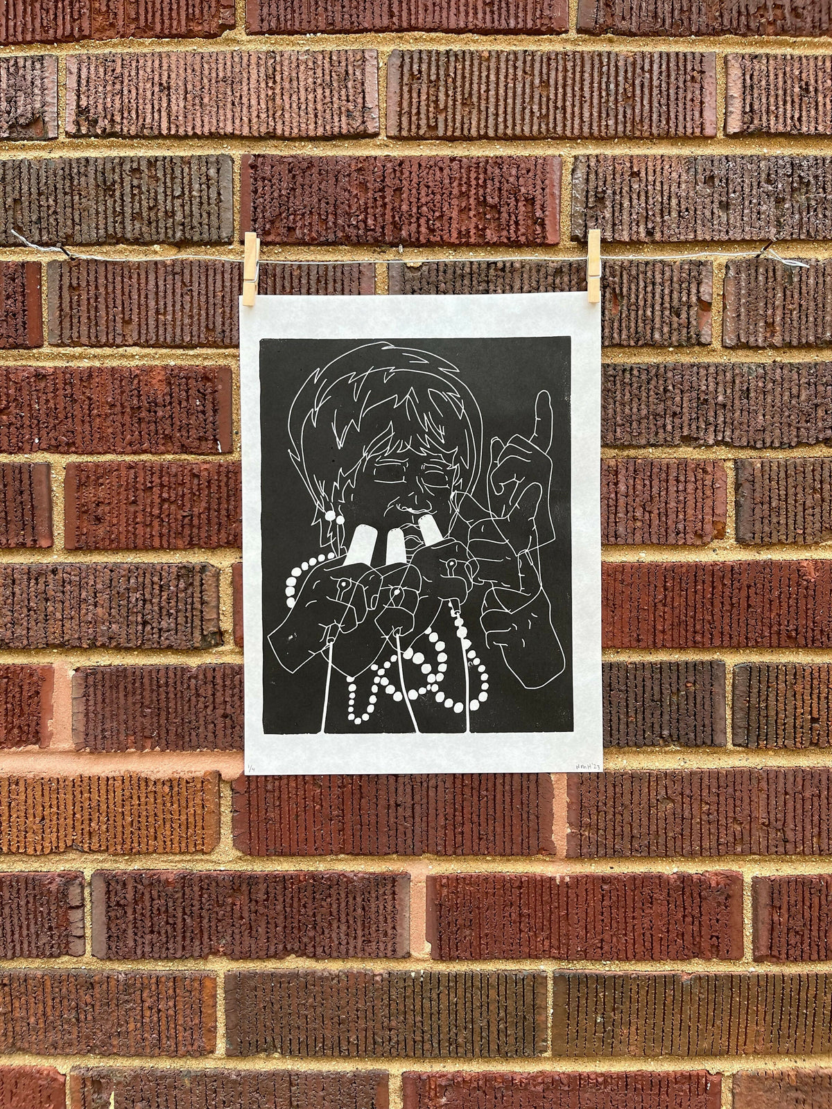 Ella Fitzgerald | Jazz Singer | Linocut Print | Wall Art