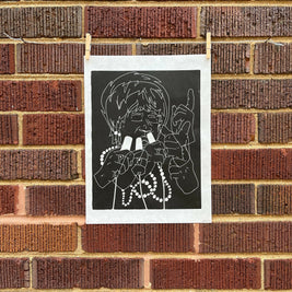 Ella Fitzgerald | Jazz Singer | Linocut Print | Wall Art