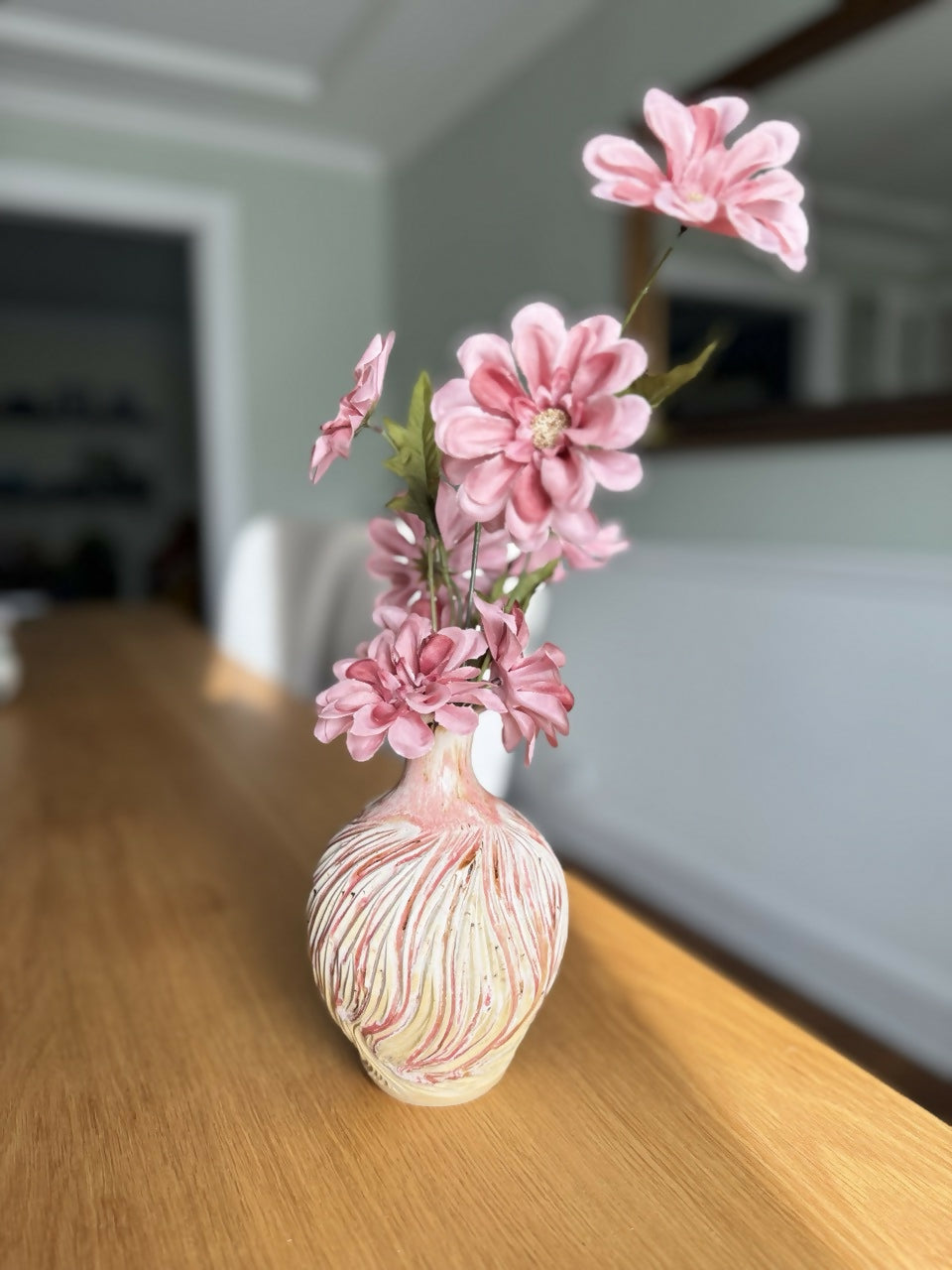 Textured Ceramic Bud Vase