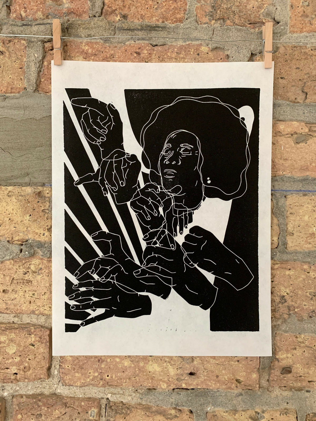 Alice Coltrane, Turiyasangitananda | Jazz Harpist | Linocut Print | Wall Art