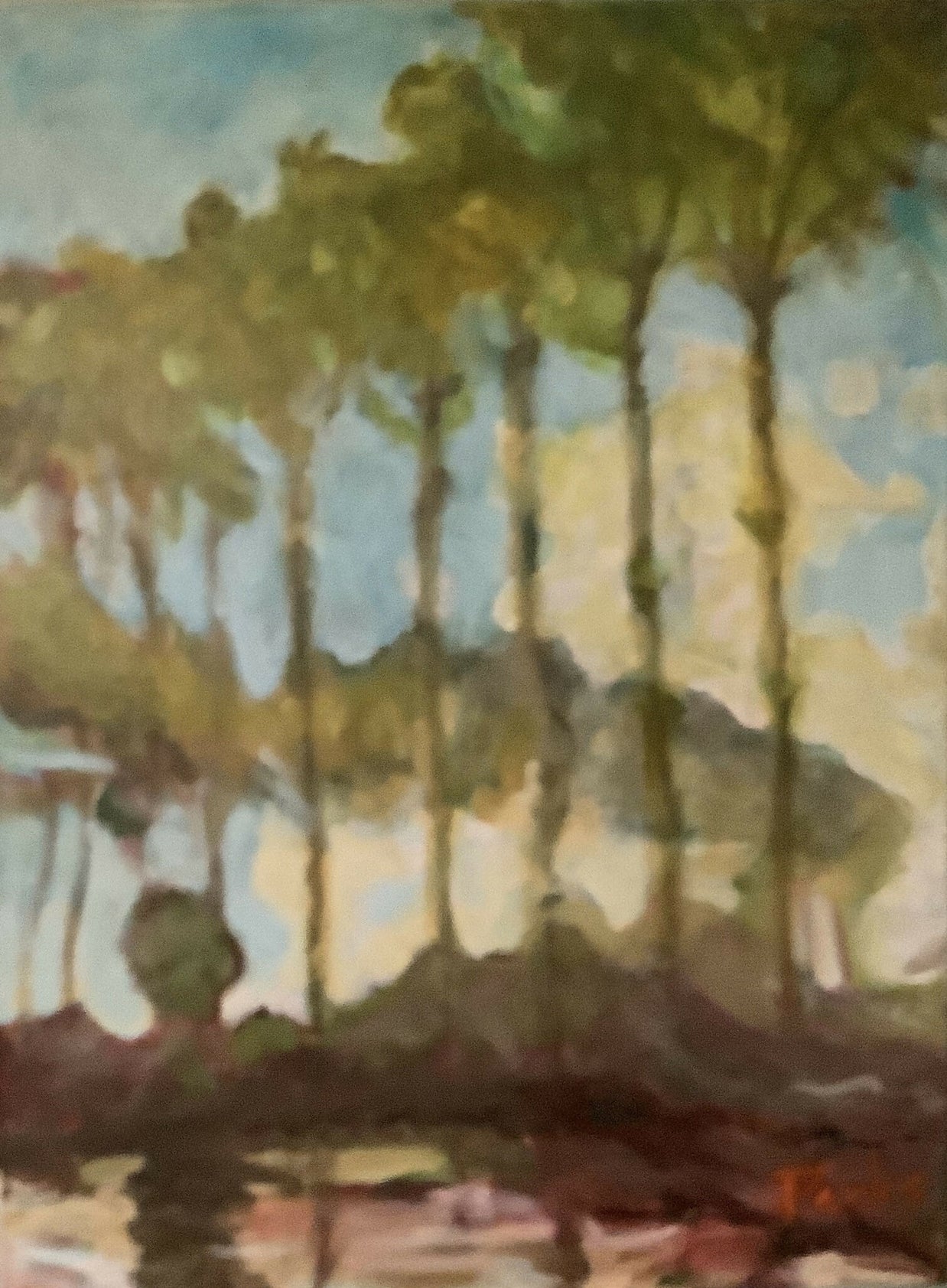 Riff On Monet’s Poplars