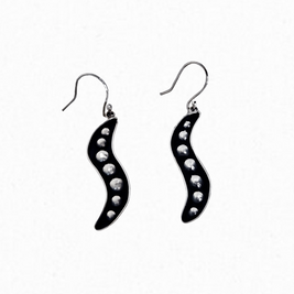 Oxidized Ball Earrings