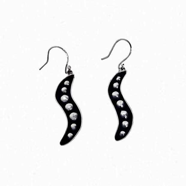 Oxidized Ball Earrings
