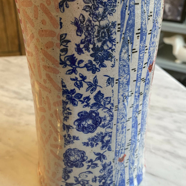 Round tall Colorful vase