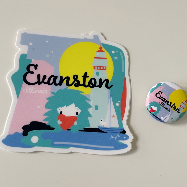 Sm. Evanston sticker kit- Folk Fest