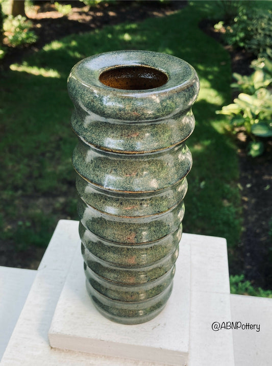 Guiro Vase in Sage Green